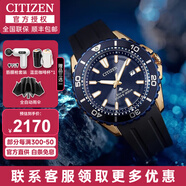 西鐵城（CITIZEN）手表男 光動(dòng)能藍盤(pán)不銹鋼表帶經(jīng)典商務(wù)休閑黑武士腕表 情人節禮物 BN0196-01L【潛水表】