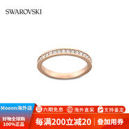施華洛世奇（SWAROVSKI）Matrix戒指男女情侶對戒設計輕奢感仿水晶新年禮物 鍍玫瑰金色55