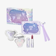 安娜蘇（Anna sui）25圣誕限定身體護理套裝 彩妝套裝 面部多用膏5.5g 眼影高光盤(pán)01+唇膏300套裝