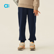 幼嵐（ALLBLU）【不倒絨嵐標褲】?jì)和澴幽型锒炯咏q校服褲 藏藍色 120 cm