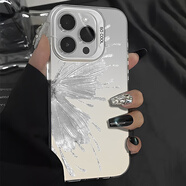 品樂(lè )盛 銀色蝴蝶適用OPPOReno15Pro手機殼Reno5C高級感ins風(fēng)全包防摔硬殼保護套網(wǎng)紅小眾超火爆創(chuàng  )意女 月光銀-銀箔蝴蝶G RENO15C