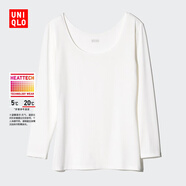 優(yōu)衣庫女裝HEATTECH U領(lǐng)T恤/8分袖保暖衣內衣469740 472364 469740/00白色 S