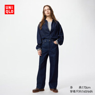 優(yōu)衣庫女裝寬松直筒牛仔褲/水洗產(chǎn)品/闊感褲474934 479001 479001/69藏青色 24 /155/62A