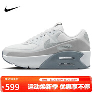 耐克NIKE休閑鞋女子氣墊AIR MAX 90 LV8運動(dòng)鞋HQ3456-191白38