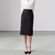 伯德小姐黑色面試半身裙女短裙職業(yè)一步裙正裝包臀半裙西裝裙