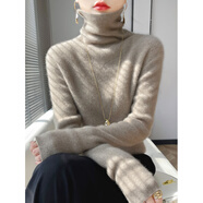 VPVZ大堆堆領(lǐng)長(cháng)袖女毛衣2024冬季新款高領(lǐng)內搭加厚毛衫百搭打底衫 駝色 S