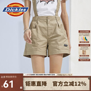 dickies短褲 女式個(gè)性潮酷大褲兜背帶短褲下裝短褲10297 沙色 （常規版型喜歡寬松建議拍大一碼) 26