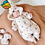 G.DUCKKIDS小黃鴨嬰兒連體羽絨服男女寶寶外出服冬季衣服新生兒外套 蘿卜兔 100 cm(100cm) (建議18-24個(gè)月寶