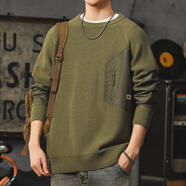 美式冬季毛衣男青少年加厚針織衫日系潮流高級感寬松休閑內搭外套 土豪金 L  130-150斤