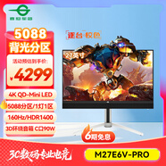 泰坦軍團27英寸 4K QD-MiniLED 5088分區 160Hz HDR1400 C口90W快充 內置3D環(huán)繞音箱 電競顯示器M27E6V-PRO