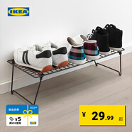 宜家（IKEA）GREJIG格雷伊格鞋架進(jìn)門(mén)口家用小鞋架落地鞋架現代 黑色鞋架+鞋墊