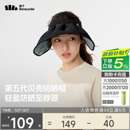 蕉下（beneunder）遮陽(yáng)帽子防曬帽女防紫外線(xiàn)太陽(yáng)帽貝殼空頂帽便攜TS550黑