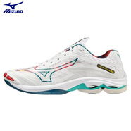 美津濃（MIZUNO）男女WAVE LIGHTNING Z8緩震回彈防滑耐磨專(zhuān)業(yè)排球鞋 V1GA220048白色/摩洛哥藍 37 235