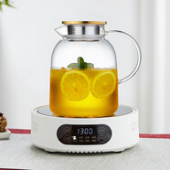 詠幻耐高溫玻璃茶壺加厚泡茶壺家用詩(shī)米樂(lè )電陶爐茶水分離組 加厚304銹鋼蓋1600ML+電陶爐1500W 1L以上