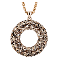 恒久葉千尋海風(fēng)長(cháng)款毛衣鏈秋冬大衣配飾女復古風(fēng)吊墜 香檳色