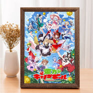 稚優(yōu)（ZHIYOU）東方Project周邊手辦動(dòng)漫相框房間墻上掛畫(huà)裝飾畫(huà)免打孔桌面擺件 S87033東方Project A3(42X30CM)紋理黑 可擺掛