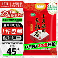 十月稻田 2025年新米 長粒香大米 20斤（東北大米 香米 10公斤）