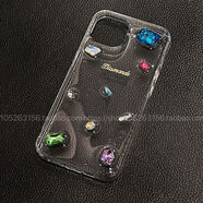 優(yōu)選ins小眾少女彩色水鉆適用蘋(píng)果161415promax手機殼iPhone1312滴膠11pro新款XR女xsmax8plus保護套日 燙金字母水鉆 iPhone6sPlus