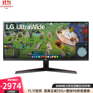 LG寬顯示器29英寸21:9 FHD IPS 顯示屏USB Type-C連接無邊框顯示屏29WP60G 黑色美國直郵新品