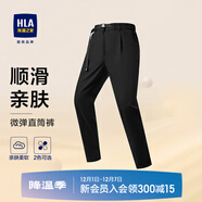 HLA海瀾之家休閑褲男士25新款褲子男春秋季 黑色17 38 180/96A 推薦177~180斤