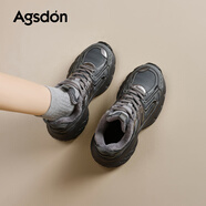 奧古獅登（Agsdon）老爹鞋女冬季新款復古厚底增高運動(dòng)鞋女休閑鞋 RP243368 深灰 38