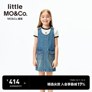 little MO&Co.little moco童裝25夏裝女童純棉牛仔裙無(wú)袖背心連衣裙KBE2DRS001 牛仔藍色 120 120/60