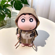 中掌柜毛衣穿搭糖葫蘆蠟筆小新手辦可愛(ài)家居車(chē)載擺件潮玩公仔禮物 12cm冒險家小新（配服裝彩盒）