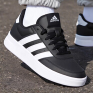阿迪達(dá)斯 （adidas）板鞋男鞋 2025秋季新款運動鞋低幫透氣休閑鞋耐磨輕便小白鞋 透氣板鞋/黑色/時尚 41 （內(nèi)長255mm）