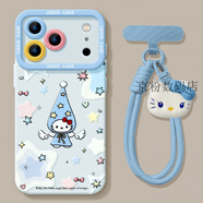 優(yōu)思頓適用17promax新款hellokitty蘋(píng)果17pro硅膠air藍色16promax帶掛鏈16pro全包13防摔iphone17手機殼 [星星kitty+掛繩]硅膠軟殼 iPhone17