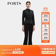 PORTS寶姿早春新品女裝小腳口長褲ALD8P009PWQ076 黑色 L (8)