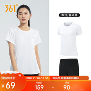 361°跑步運動(dòng)套裝女士夏季衣服新款休閑短袖短褲兩件套662414001H-1