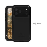 艾尚美（lovemei）適用iPHone17ProMax手機殼金屬坦克三防手機殼iPhone17ProMax密封防摔防塵17pro保護套蘋(píng)果17防塵 黑色 iPhone 17