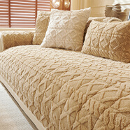 品質(zhì)保暖沙發(fā)坐墊罩【加厚夾棉】墊冬2025新 水豚絨-米咖黃 【套裝六雙人位貴妃】使用總長(cháng)250-290cm組合