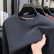 金盾（KIN DON）2025秋冬新款加絨加長(cháng)袖T恤男士韓版中青年百搭圓領(lǐng) 打底衫 深灰 L