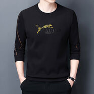 歐倫啄木鳥(niǎo)衛衣男春秋款圓領(lǐng)男士長(cháng)袖t恤德絨休閑寬松打底衫上衣潮流T 薄款78821黑色 M 165M建議120斤以?xún)?
                                         title=