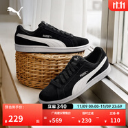 彪馬（PUMA）復(fù)古休閑黑白薄底板鞋男女款經(jīng)典低幫運(yùn)動(dòng)鞋SMASH 361730 黑色-白-01 37.5