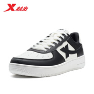 特步情侶男女板鞋小白鞋空軍一號秋冬革面保暖運動(dòng)板鞋休閑鞋