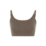 美洋（MEIYANG）大露背背心杜邦萊卡3D胸墊清涼透氣一體式吊帶內衣夏季新款背心女 深棕色（內衣版） M