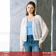 顏域簡(jiǎn)約通勤女士短外套2025年早春新款蕾絲氣質(zhì)休閑開(kāi)衫白色夾克 白色 M