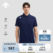 DESCENTE迪桑特TRAINING系列綜訓(xùn)TOUGH男士速干短袖POLO衫夏季 NV-藏青色 M (170/92A)