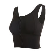 無(wú)疆妙品前拉煉煉運動(dòng)內衣女超防震跑步高強度速干干健身背心聚攏防下垂瑜 經(jīng)典黑 S S