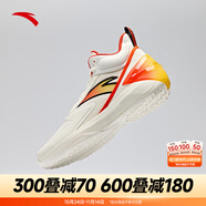 安踏KT3 team｜籃球鞋男秋冬季湯普森防滑減震男戶外實(shí)戰(zhàn)比賽運(yùn)動(dòng)鞋子 【進(jìn)擊5BM】象牙白/火焰橙紅-1 44