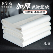 榮寶齋 書畫紙宣紙 生宣書法國畫專用紙毛筆初學(xué)練習(xí)創(chuàng)作文房四寶學(xué)生入門 生宣-四尺整刀/100張-加厚款