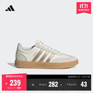 adidas「T頭鞋」GRADAS復(fù)古網(wǎng)球風(fēng)低幫板鞋男阿迪達(dá)斯官方輕運(yùn)動(dòng) 米色/卡其色/棕色 41