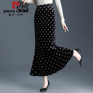皮爾卡丹韓國醋酸金絲絨包臀半身裙長(cháng)款女秋季2025高端垂感氣質(zhì)魚(yú)尾裙長(cháng)裙 波點(diǎn) L 29