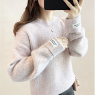 NY-RCE毛衣女寬松2025秋冬季新款日系套頭加厚保暖外穿搭慵懶雪尼爾上衣 花粉 均碼