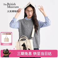 大英博物館埃及系列安德森貓包包女包刺繡帆布斜挎手提包送女生生日禮物