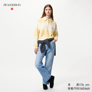 優(yōu)衣庫女裝直筒牛仔褲/中腰水洗產(chǎn)品休閑褲子479004 482279 479004/63天藍色 24 /155/62A