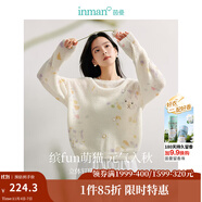 茵曼（INMAN）復(fù)古分割設(shè)計(jì)牛仔裙洗水A字寬松顯瘦半身裙子 白色上衣-18438232 M