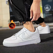 AJNIKERNIKE AIR莆田純原aj空軍一號男款飛鉤af1熒光綠鴛鴦板鞋aj1低幫棉 空軍一號全白【加絨款】 41